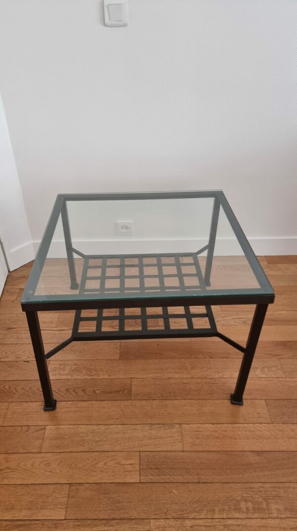 Table basse métal et verre – Image 3