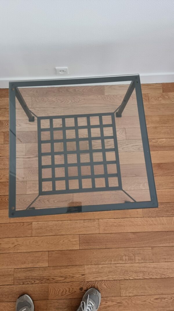 Table basse métal et verre – Image 2