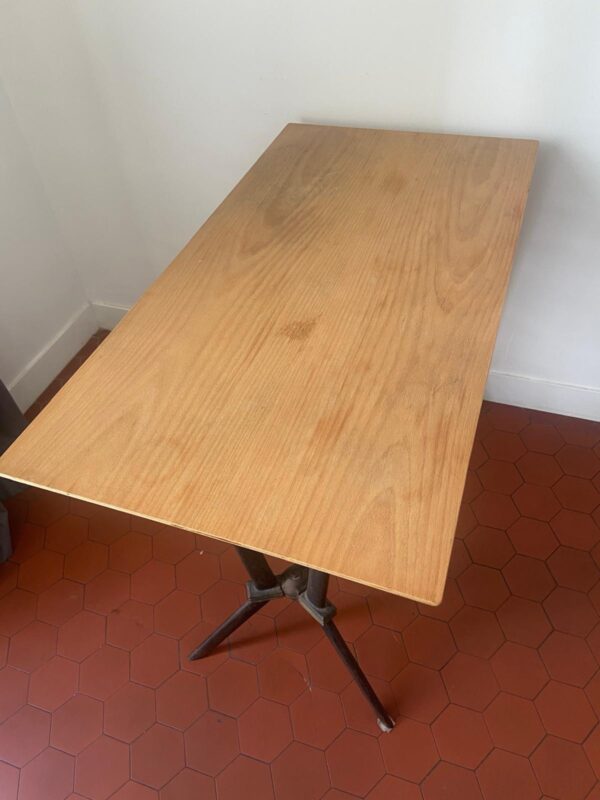Petite table de salle à manger rectangulaire pied métal – Image 2