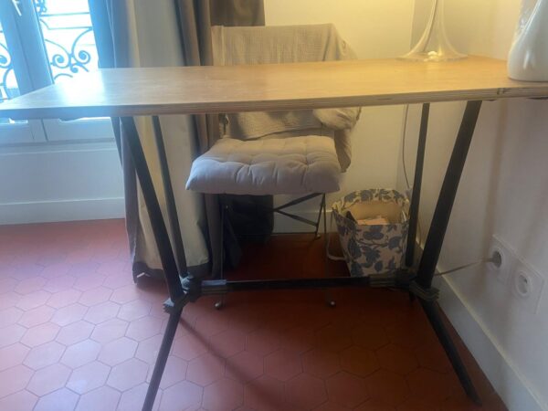 Petite table de salle à manger rectangulaire pied métal – Image 7