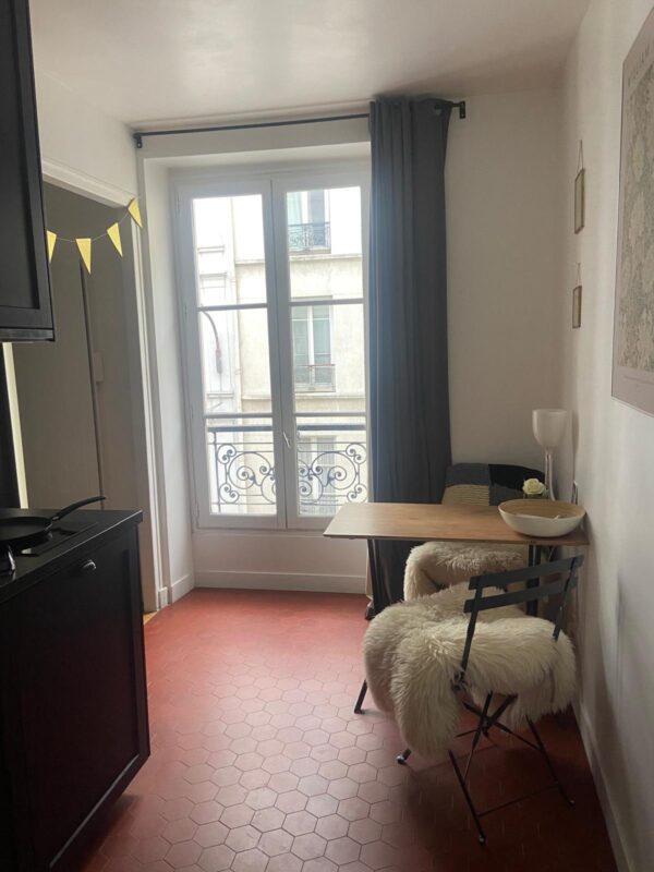 Petite table de salle à manger rectangulaire pied métal – Image 3