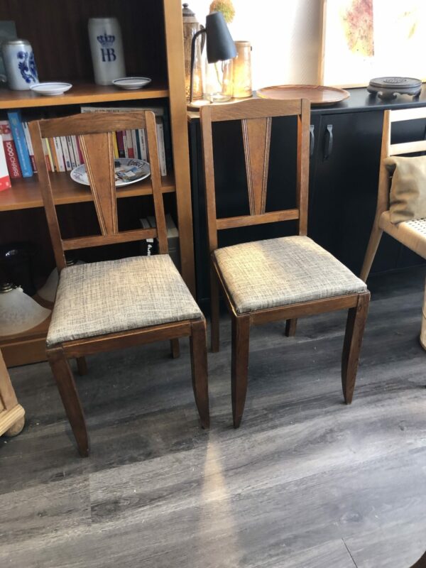 Paire de chaises Art déco retapissées – Image 2