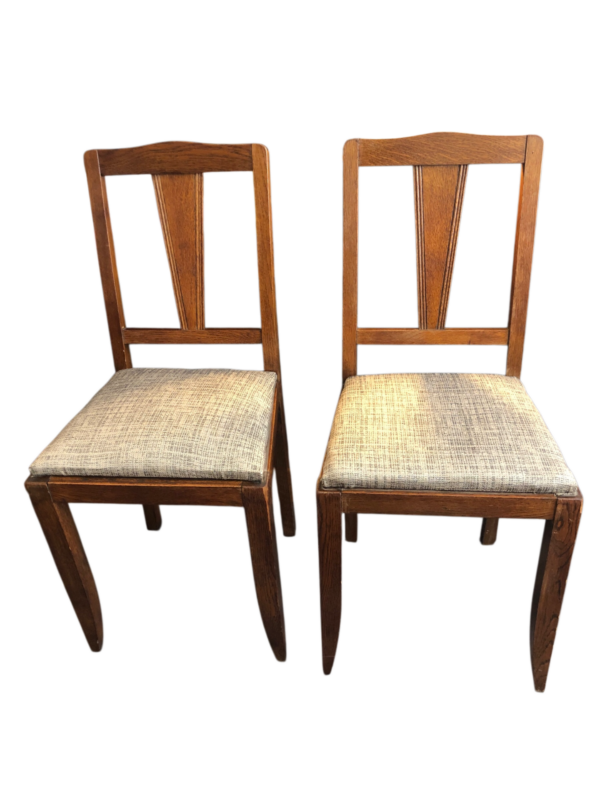 Paire de chaises Art déco retapissées