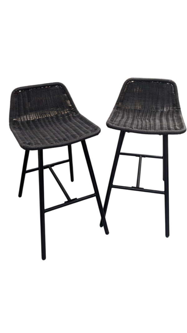 Paire de Chaises hautes tressées