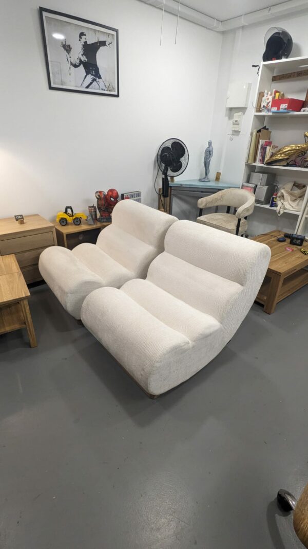 Paire de fauteuils COSY blanc bouclette – Image 6