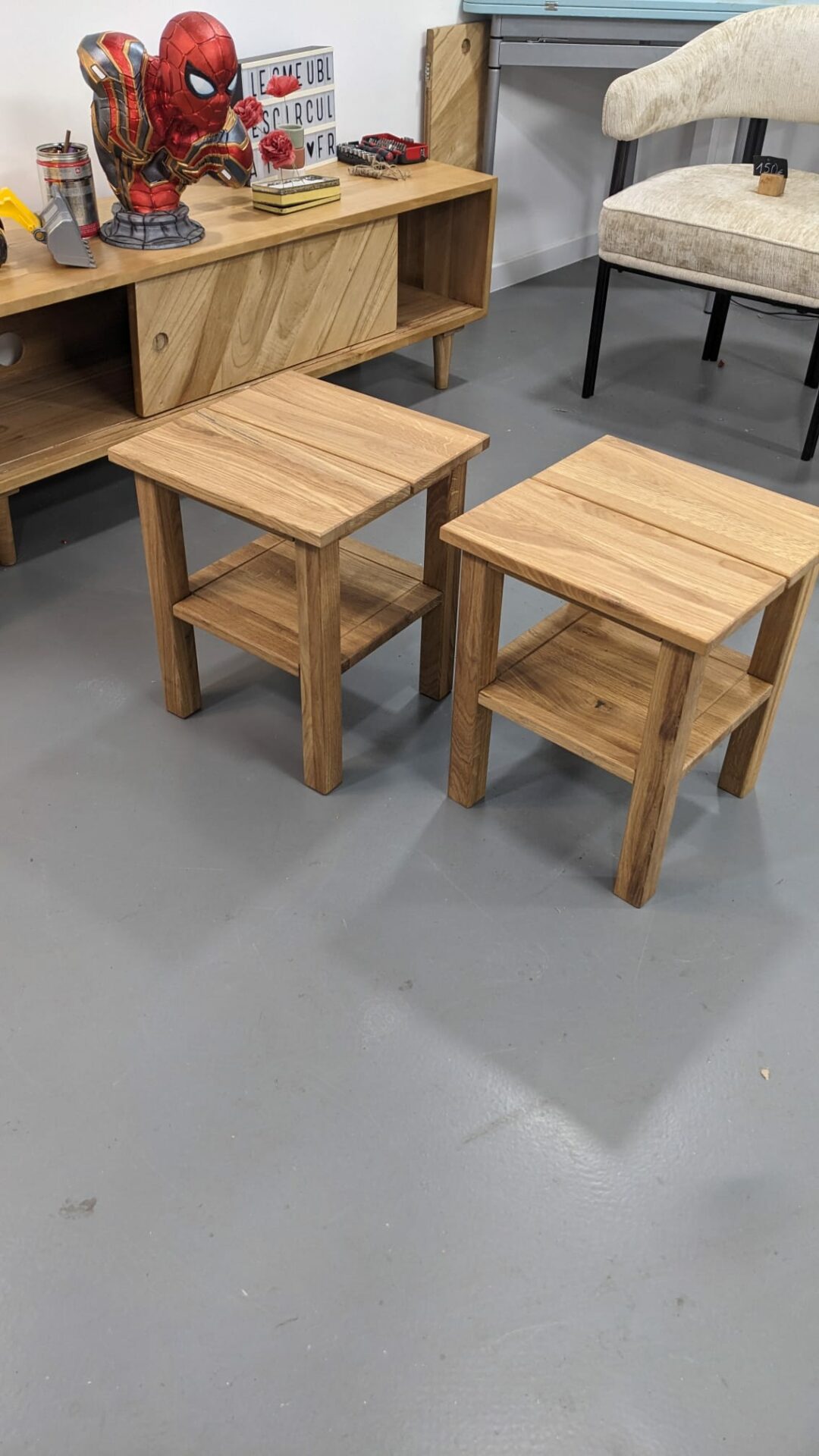 Paire de chevets en chêne massif – Image 3