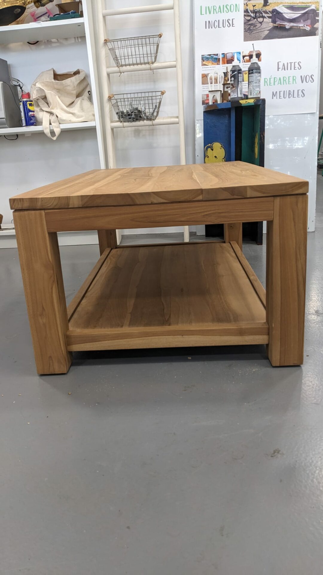 EVE - table basse rectangulaire en teck massif – Image 3