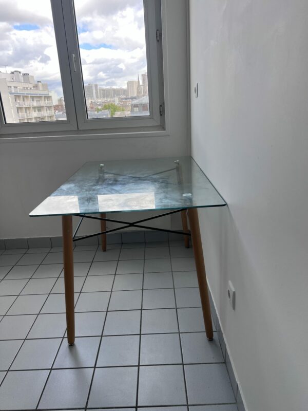 Table de salle à manger en verre Fred – Image 2