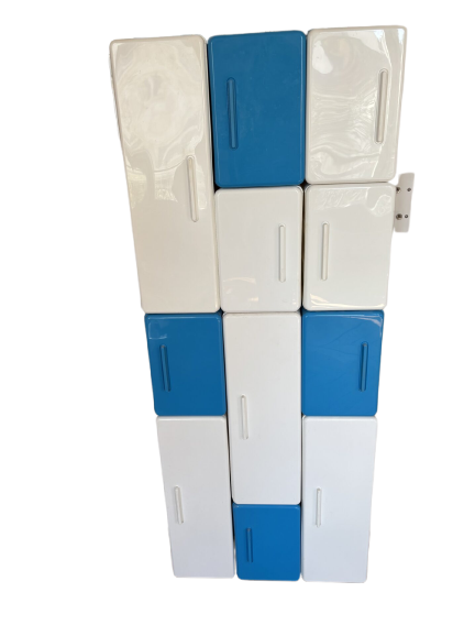 Meuble module ikea vintage osb bleu et blanc