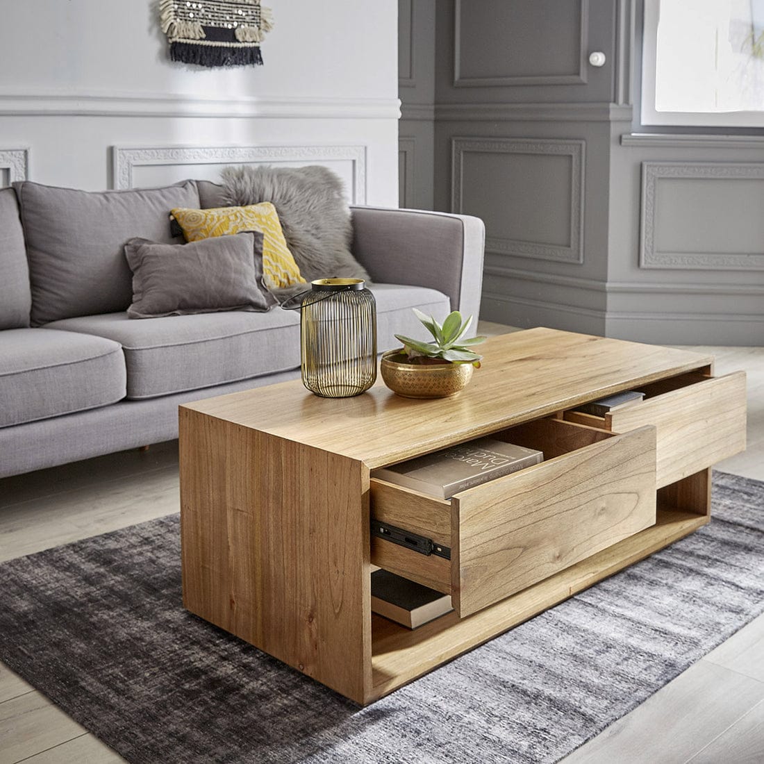 Table basse en mindi massif 120 cm – Image 6