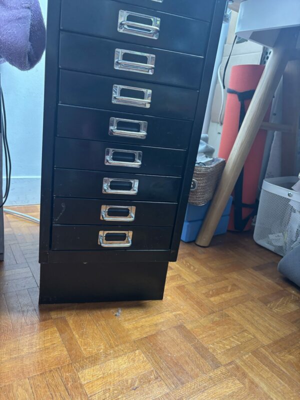 Caisson de rangement bureau  en Métal noir BISLEY – Image 7