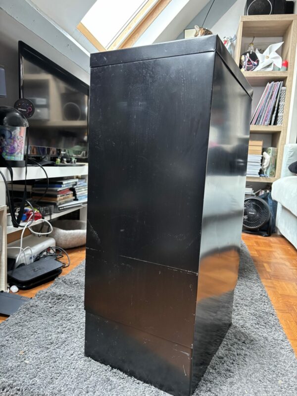 Caisson de rangement bureau  en Métal noir BISLEY – Image 2