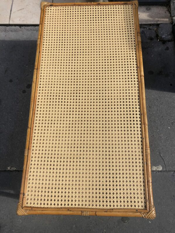 Table basse vintage rotin - canage – Image 4