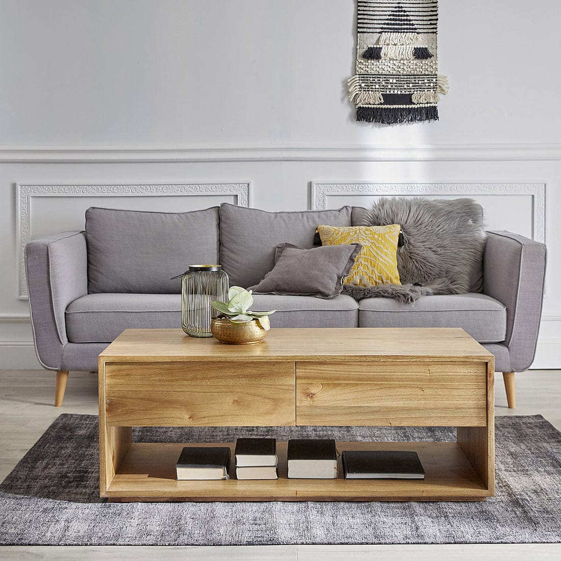 Table basse en mindi massif 120 cm – Image 7