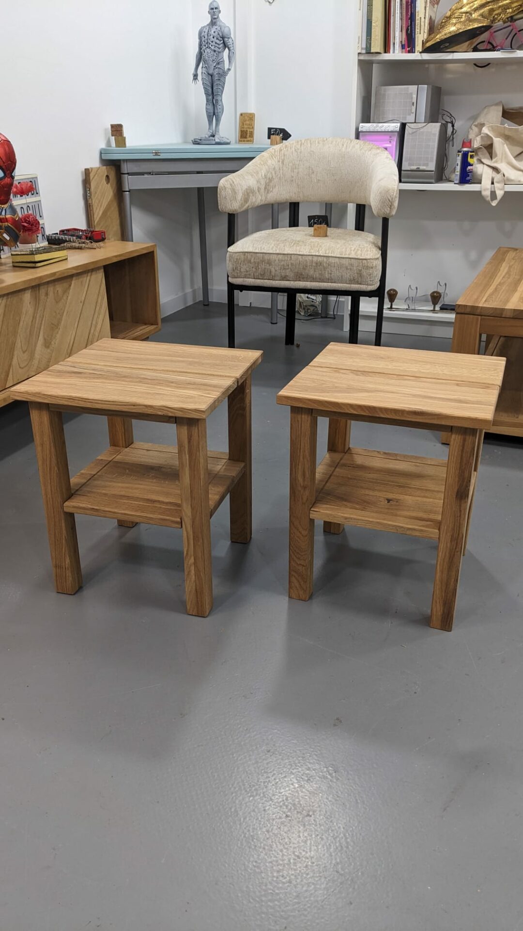 Paire de chevets en chêne massif – Image 2