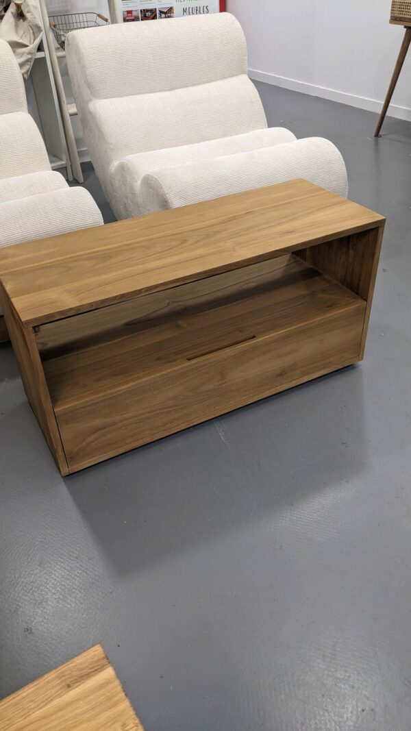 Meuble TV en teck massif 90 cm – Image 5