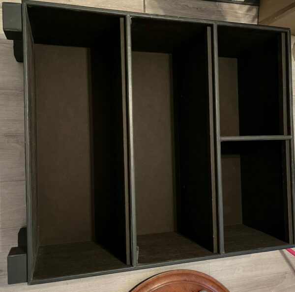 Commode en simili cuir marron – Image 4