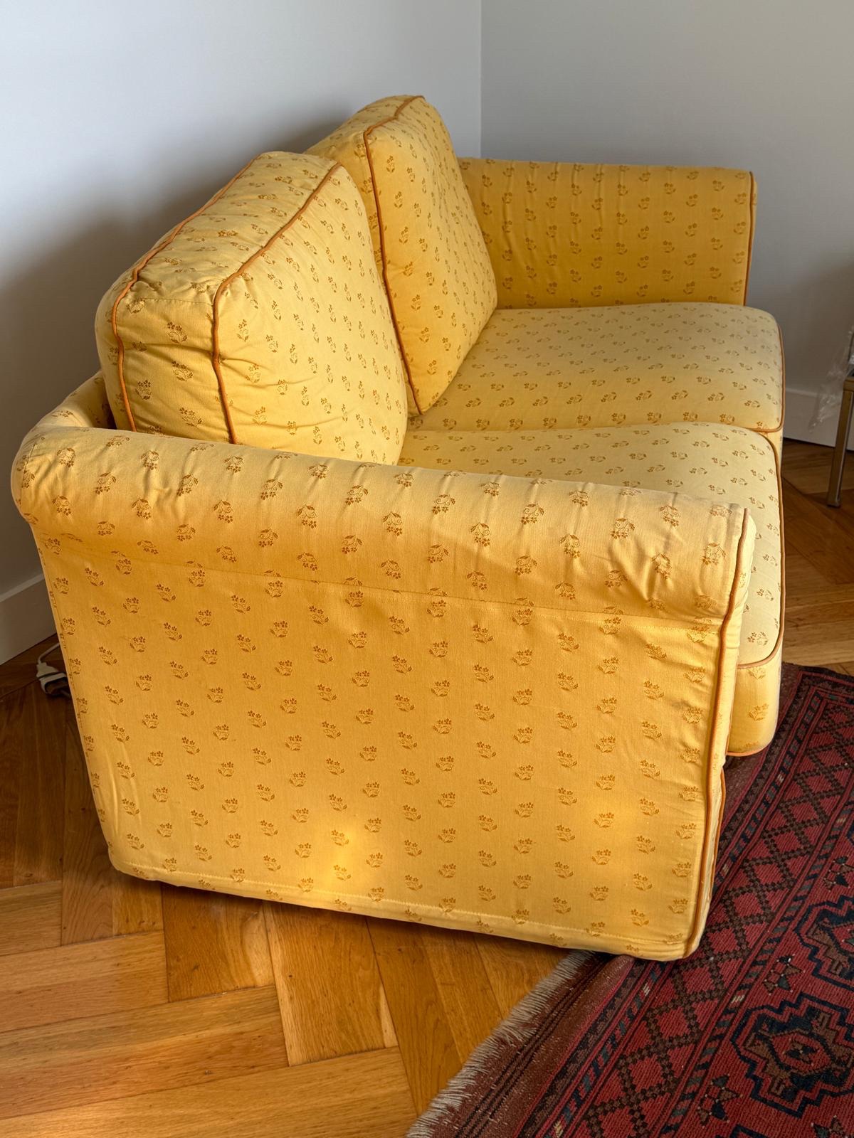 Canapé 2 places jaune – Image 3