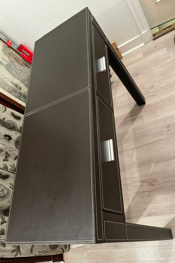 Très belle console bureau en simili cuir – Image 3