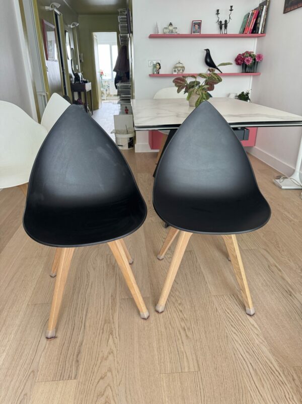 Paire de chaises bo concept Ottawa noires – Image 2