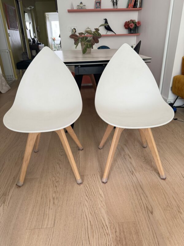 Paire de chaises bo concept Ottawa blanches – Image 2