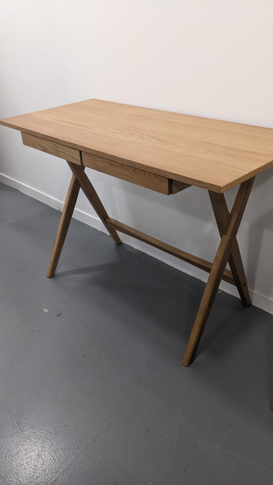 Bureau en chêne L110cm - bois clair – Image 4