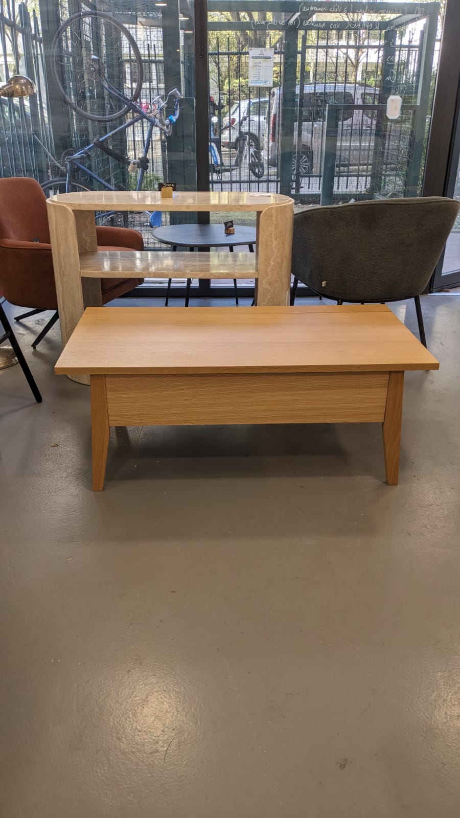 Table basse en bois avec plateau relevable – Image 5