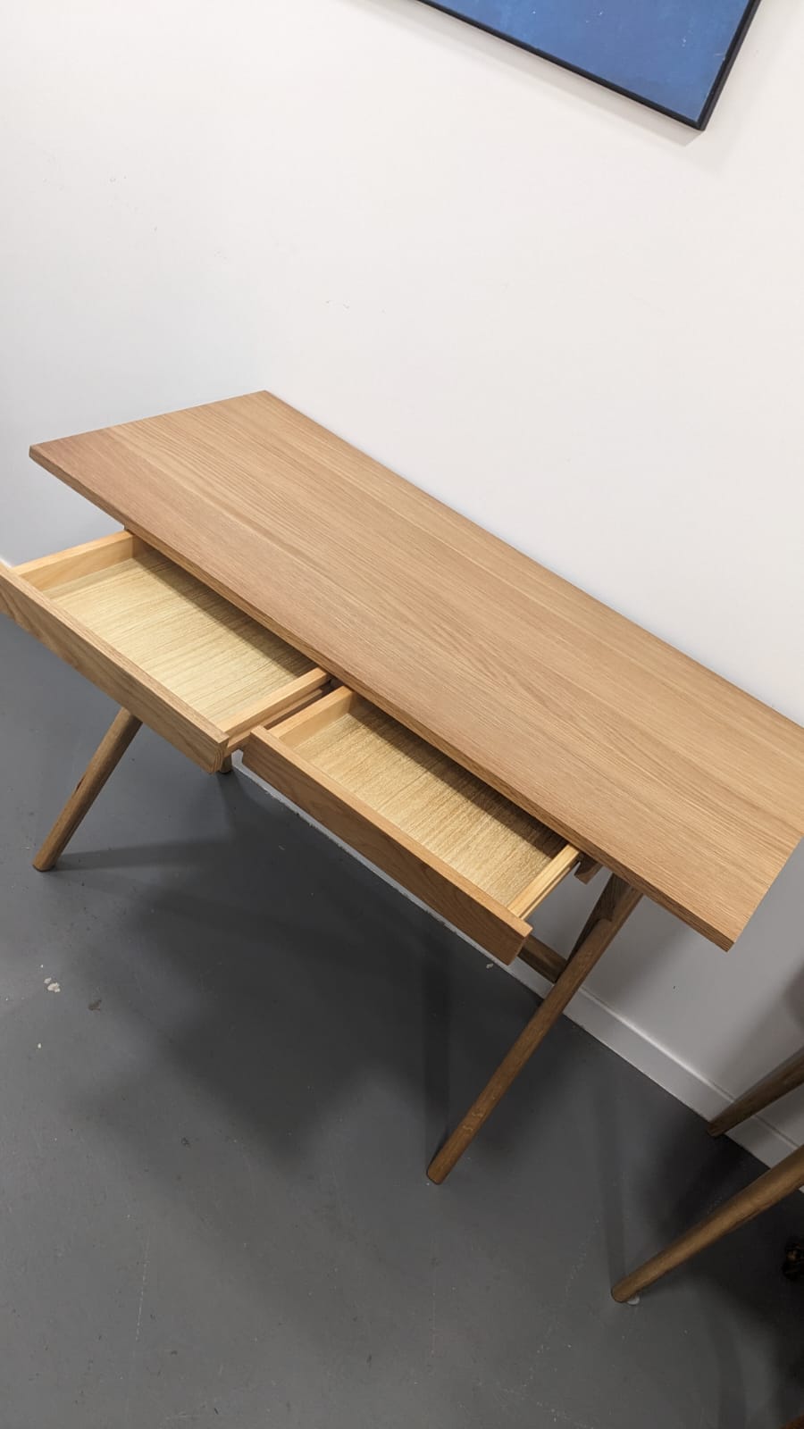 Bureau en chêne L110cm - bois clair – Image 3