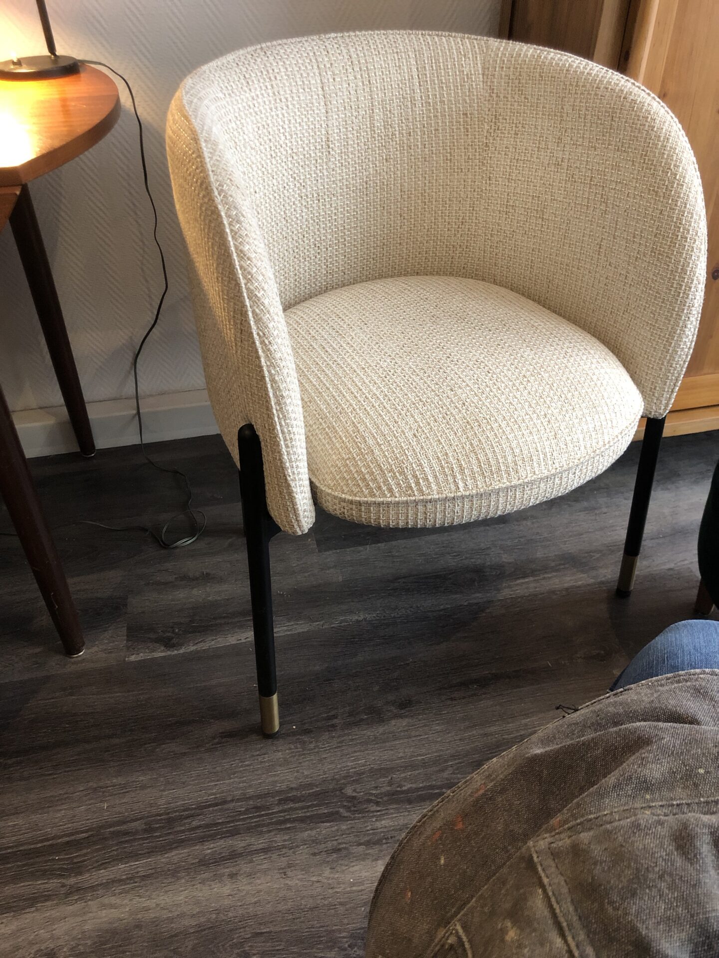 Fauteuil tweed beige CHUCK – Image 4