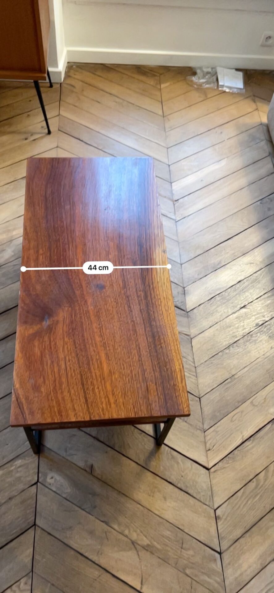 Table basse style industriel (métal et bois) – Image 3
