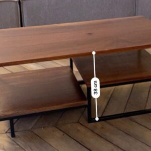 Table basse style industriel (métal et bois)