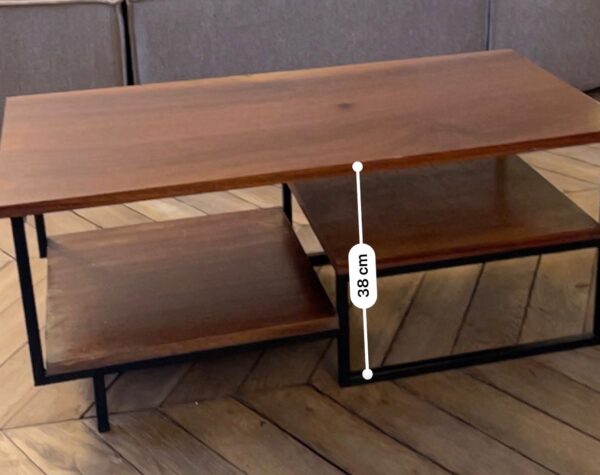 Table basse style industriel (métal et bois) – Image 5