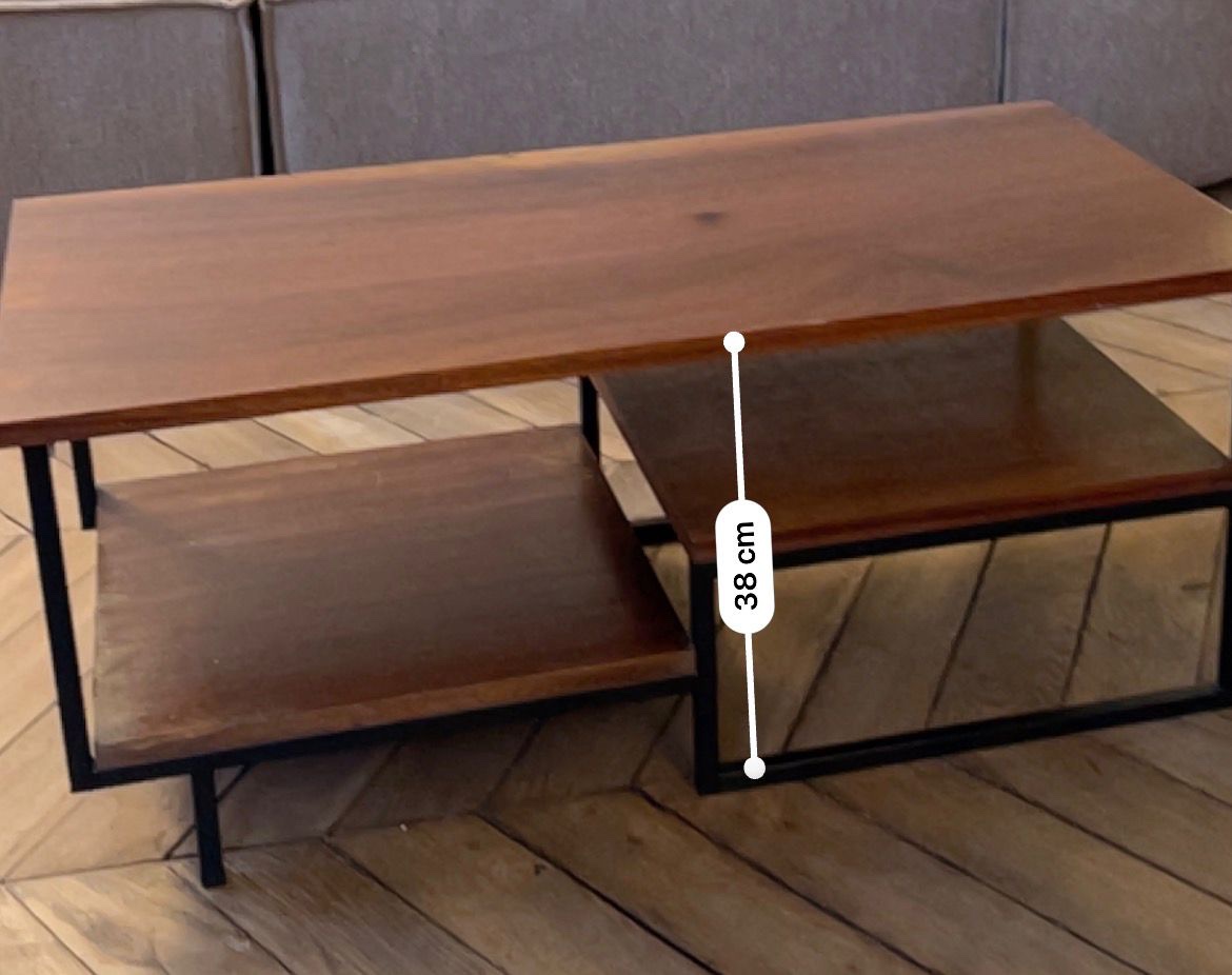 Table basse style industriel (métal et bois) – Image 5