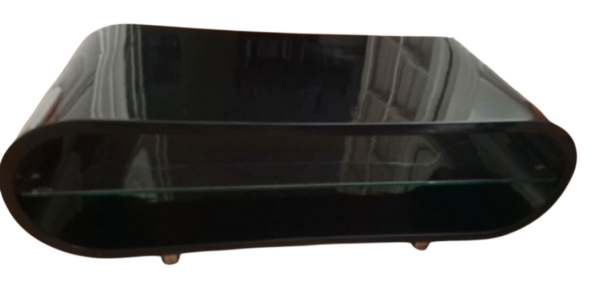 Table basse TECHLINK bois laqué et verre – Image 2