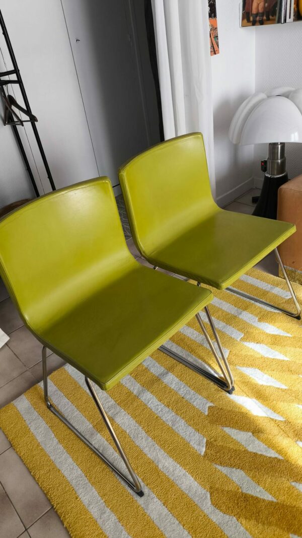 Lot de 2 chaises vintage IKEA – vert anis – Image 4