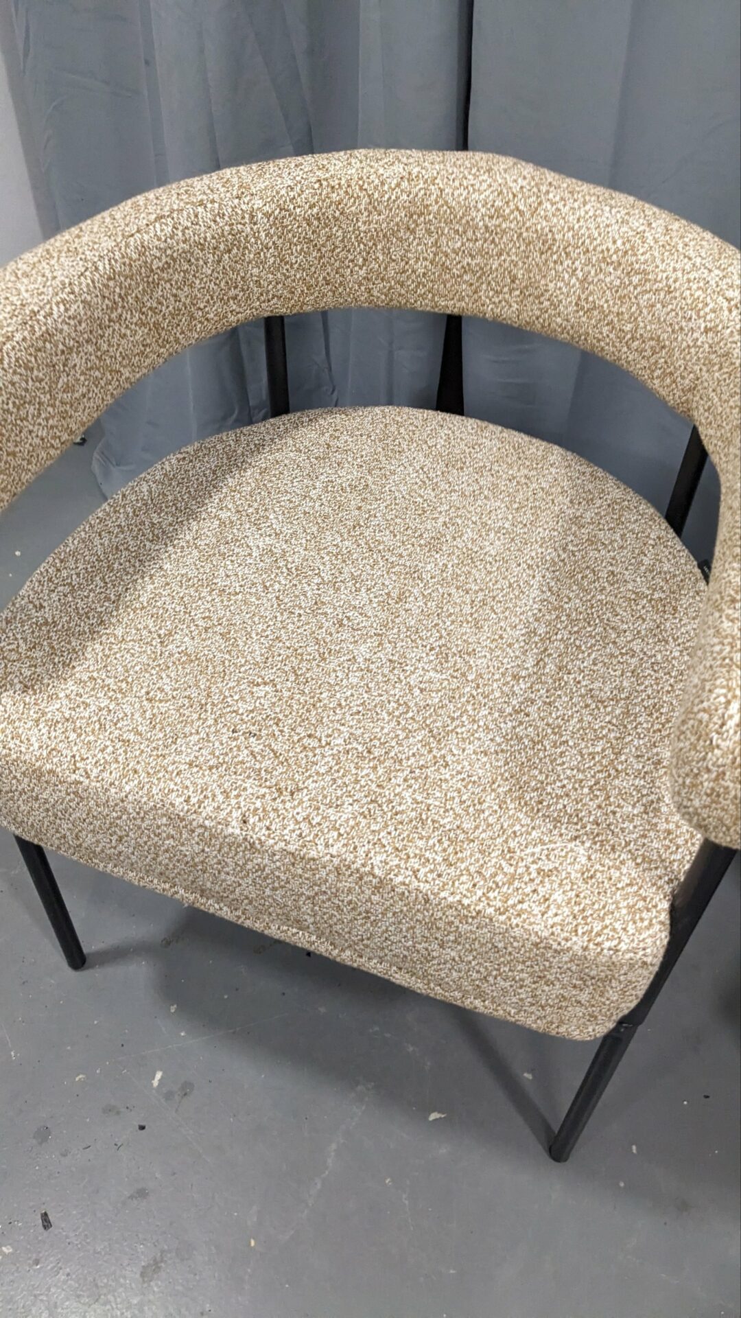 Chaise de salle à manger ARCADE jaune moucheté – Image 4