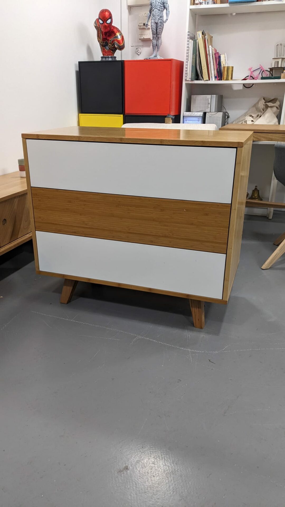 commode bambou massif 3 tiroirs – Image 2