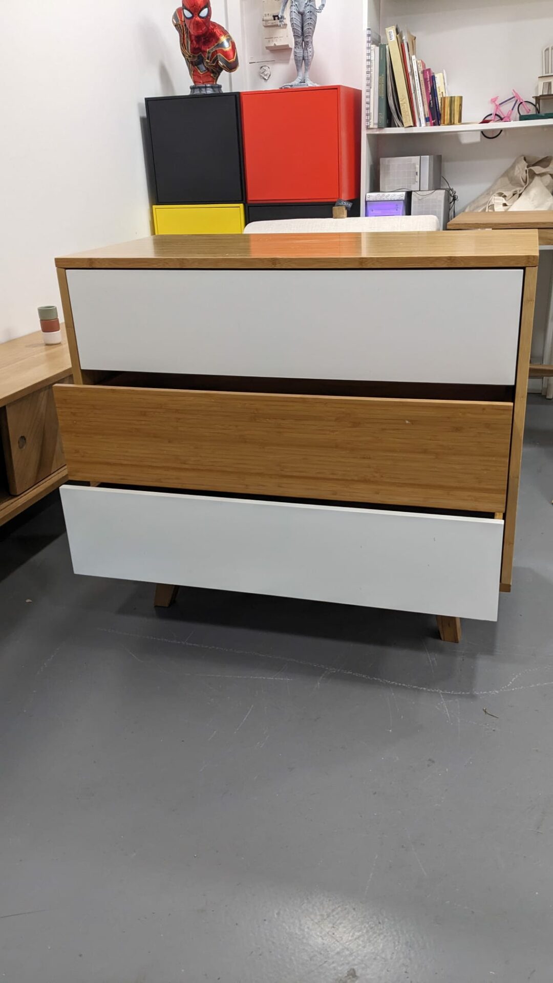 commode bambou massif 3 tiroirs – Image 3