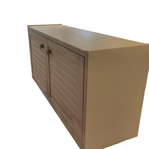 Banc d'entrée / TV en bois blanc