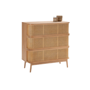 Commode 3 tiroirs en cannage Laora