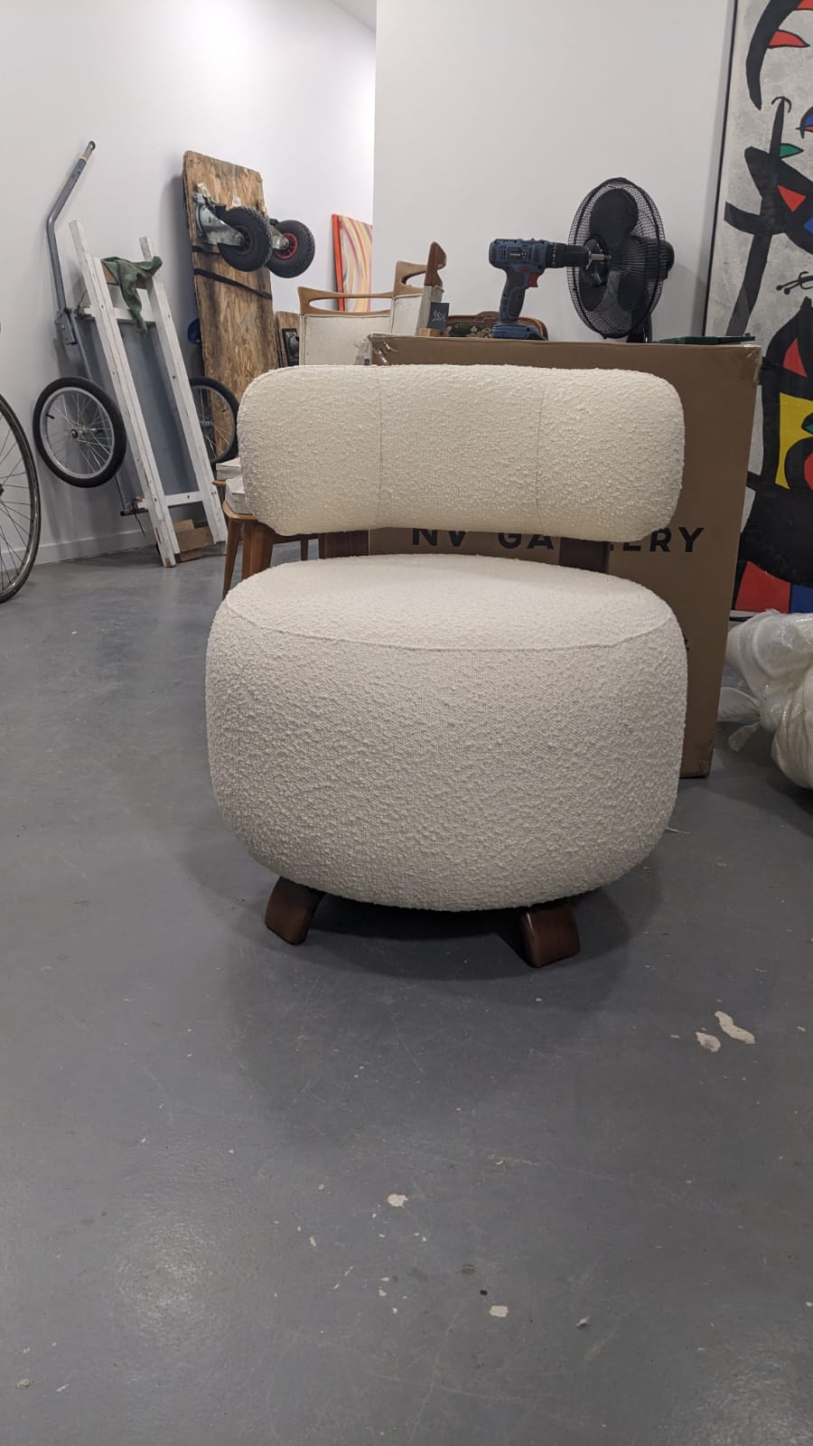 Fauteuil PLATON NV GALLERY écru bouclé – Image 4