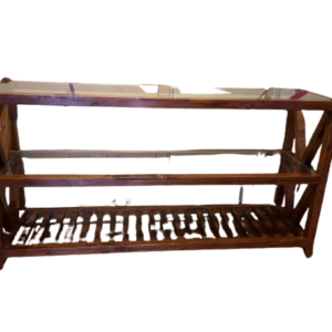 Console en bois et verre