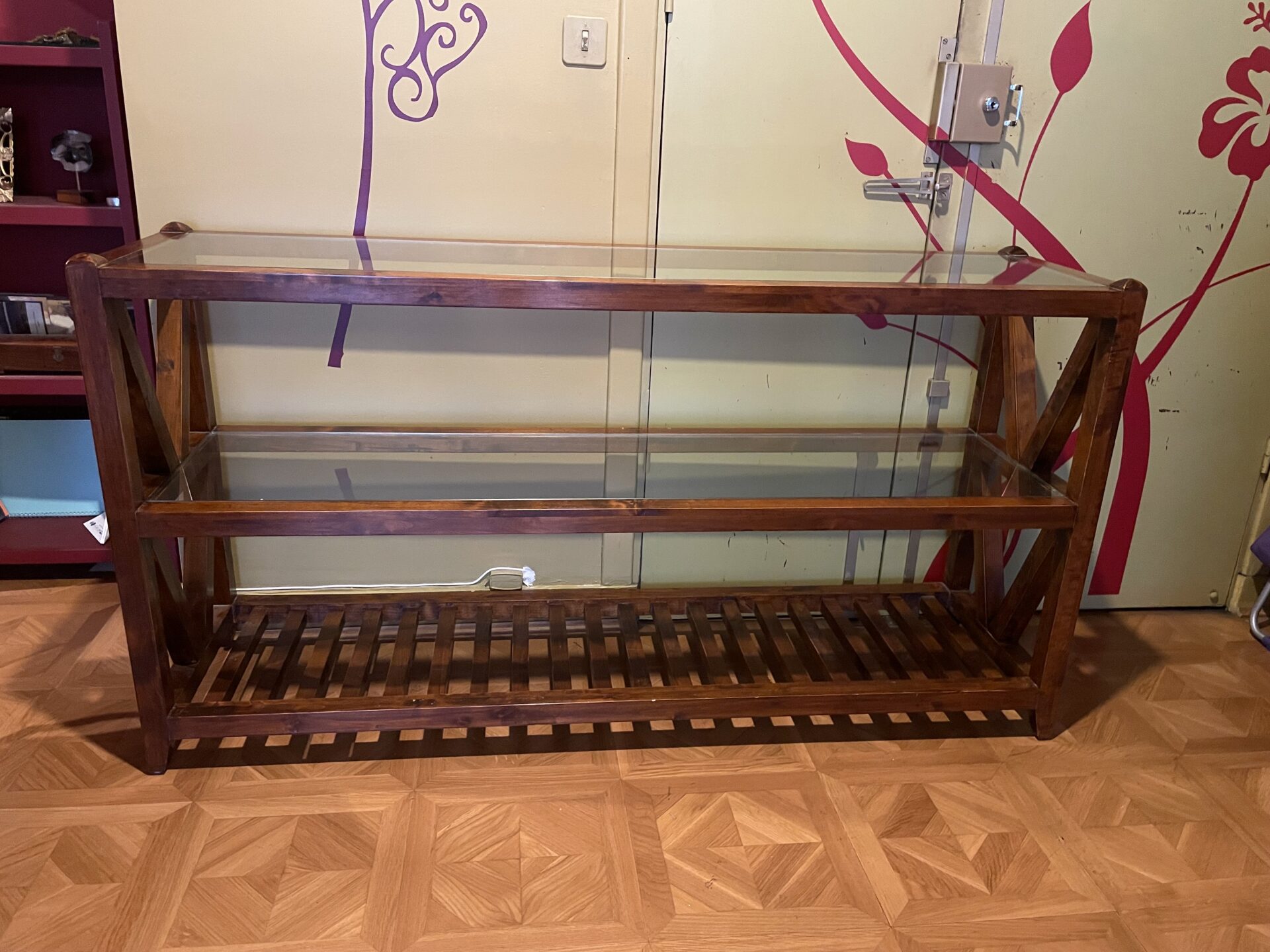 Console en bois et verre – Image 2