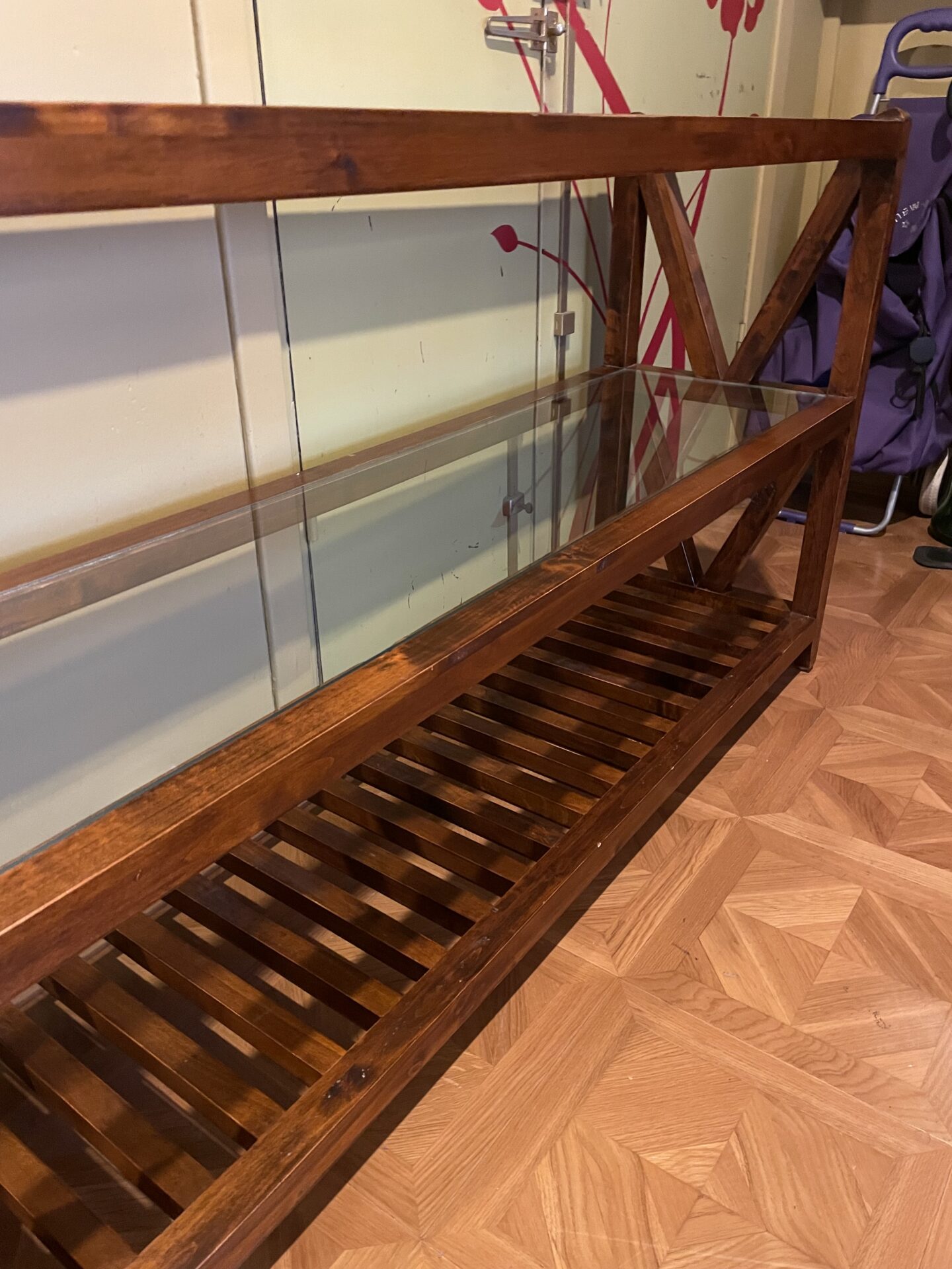 Console en bois et verre – Image 3