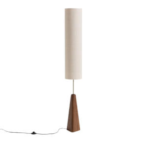 Lampadaire chêne massif teinté noyer, Nestwood