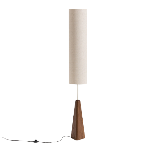 Lampadaire chêne massif teinté noyer, Nestwood