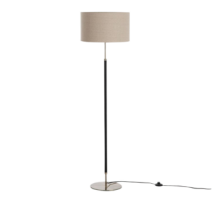 Lampadaire métal fer, laiton et lin, Jihana