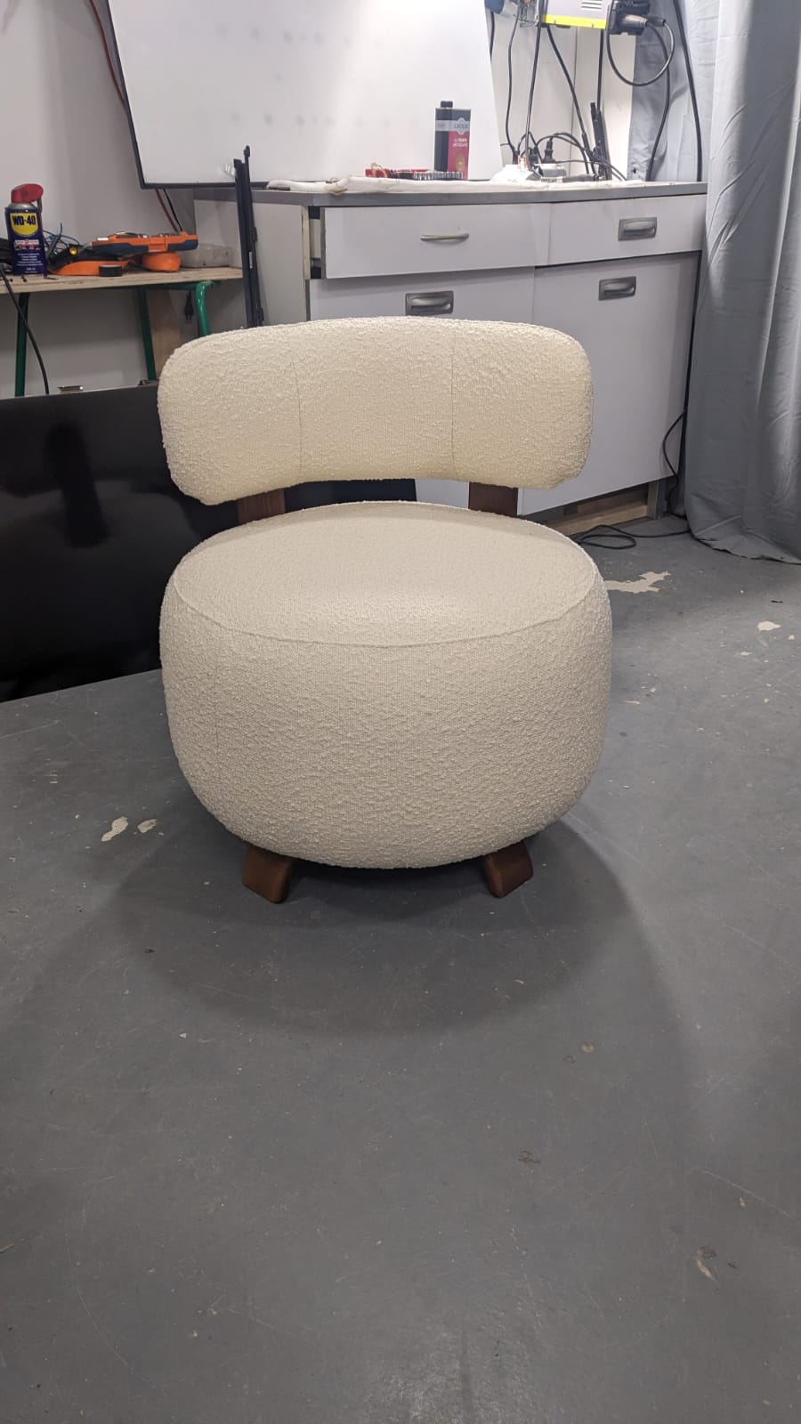 Fauteuil PLATON NV GALLERY écru bouclé – Image 3