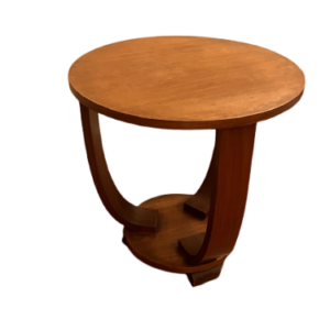 Table d’appoint ronde en bois style art déco