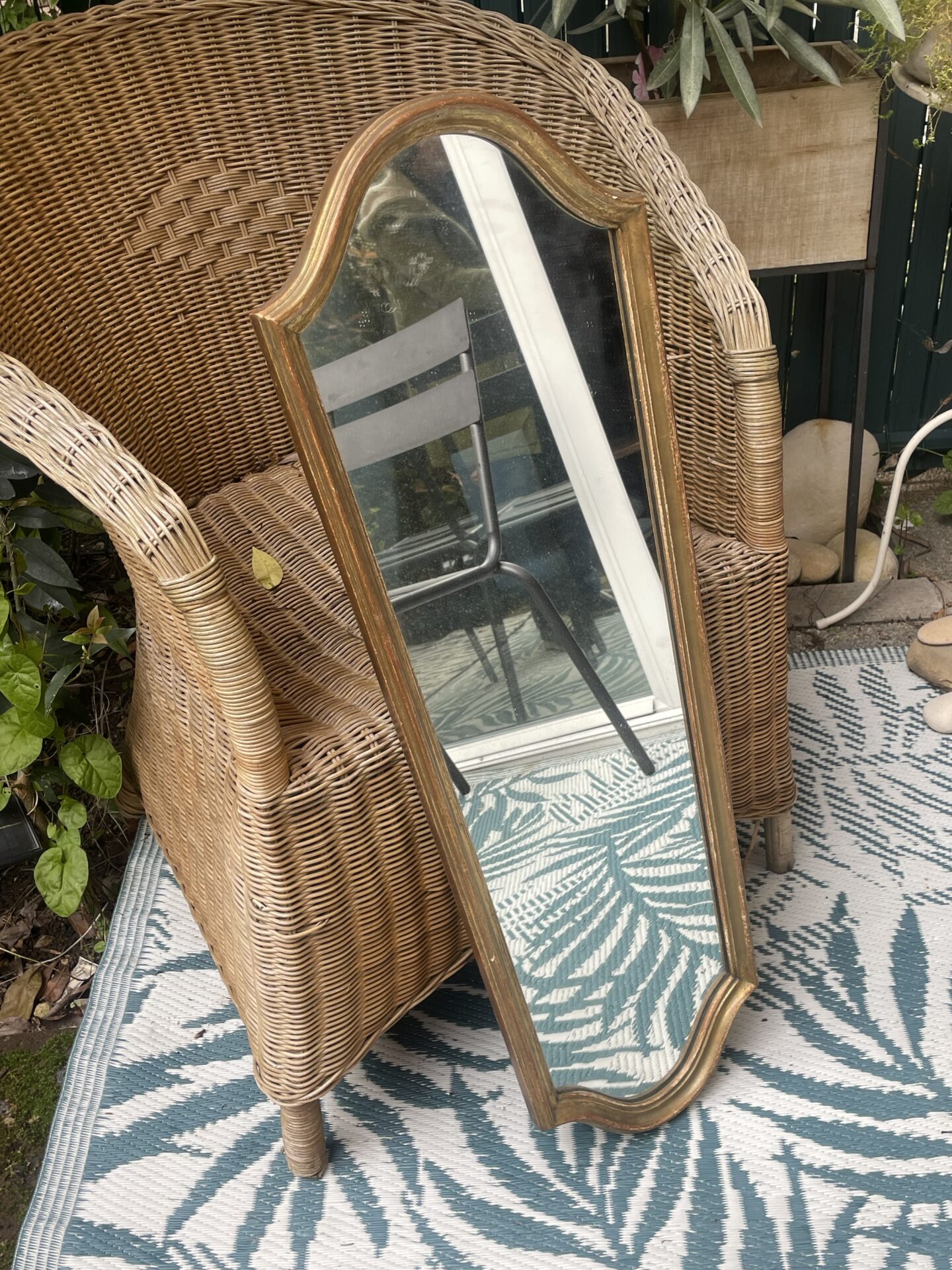 miroir vertical doré – Image 4